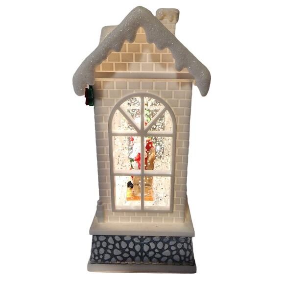 DILLARD'S Illuminated Snow House Santa Kissing Mrs Claus SEE PHOTOS AND VIDEO - Picture 5 of 16